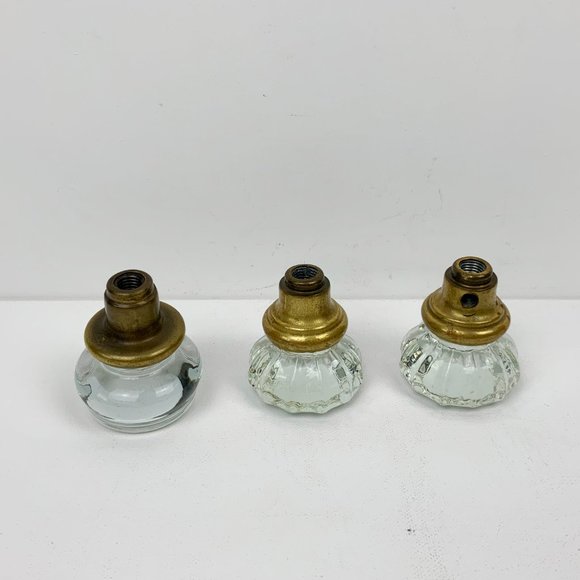 Lot  of 3 Antique / Vintage 1920s Door Knobs Glass - Picture 12 of 16